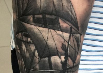 sailing tattoo.tatuaj corabie