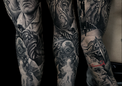 pirate sleeve tattoo